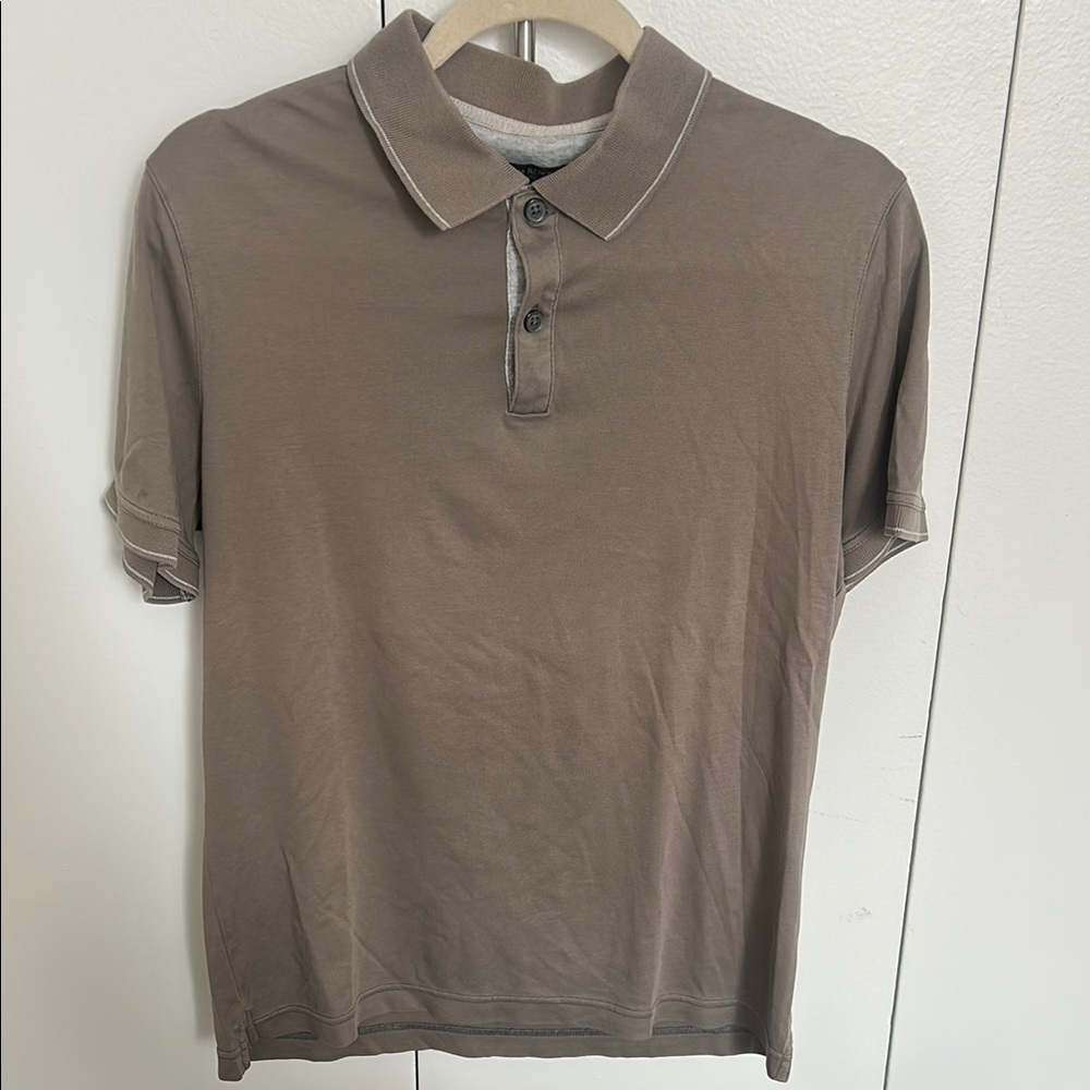 Banana Republic Men's Brown Collared Polo Shirt Size Medium